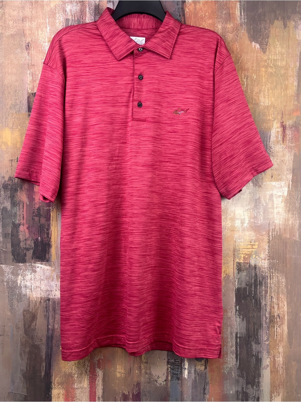GREG NORMAN COLLECTION Golf Polo Shirt | Play Dry | Red | Men's Size Large